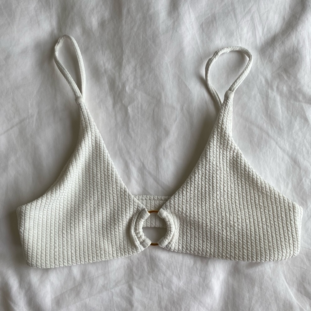 white bikini top